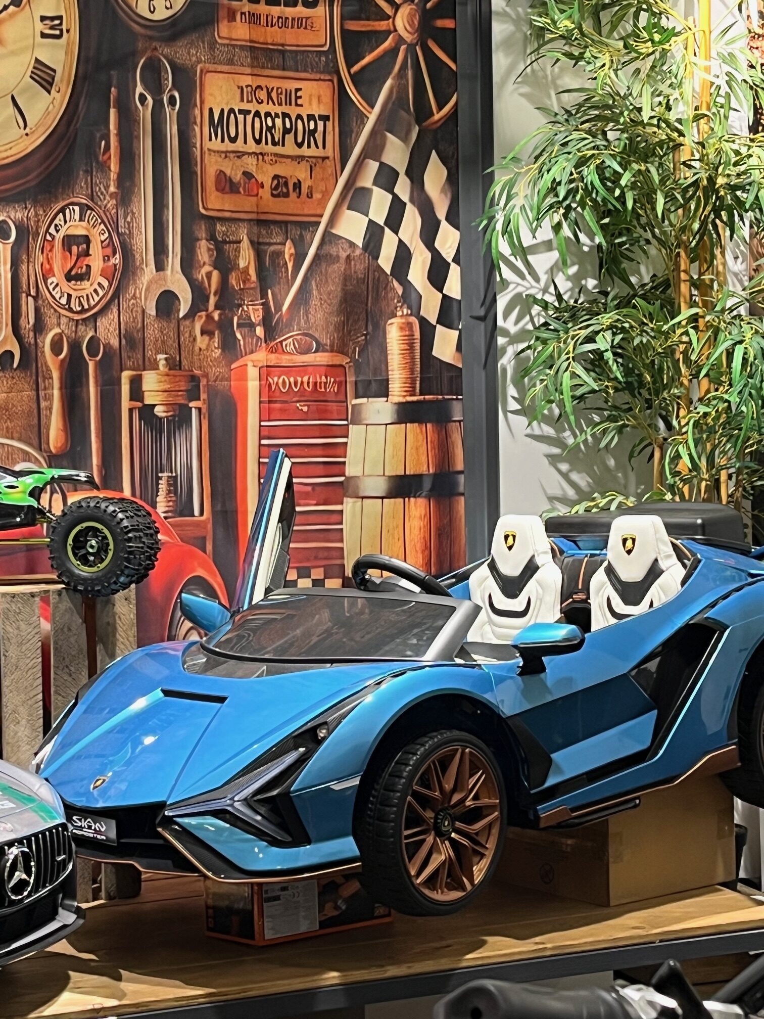 Lambogini blauw kinderauto